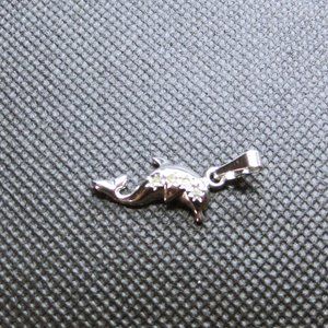 Cute .925 Sterling Silver Dolphin & Cz Accent Bracelet Charm